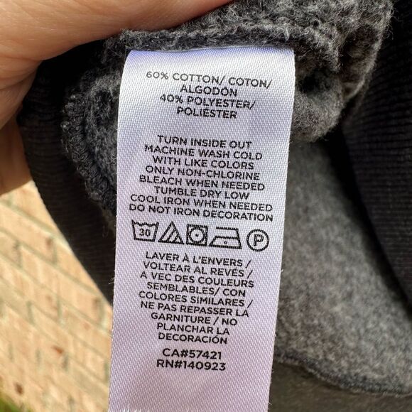 Gray Sweatshirt with Animal Print Design - Picture 4 of 5